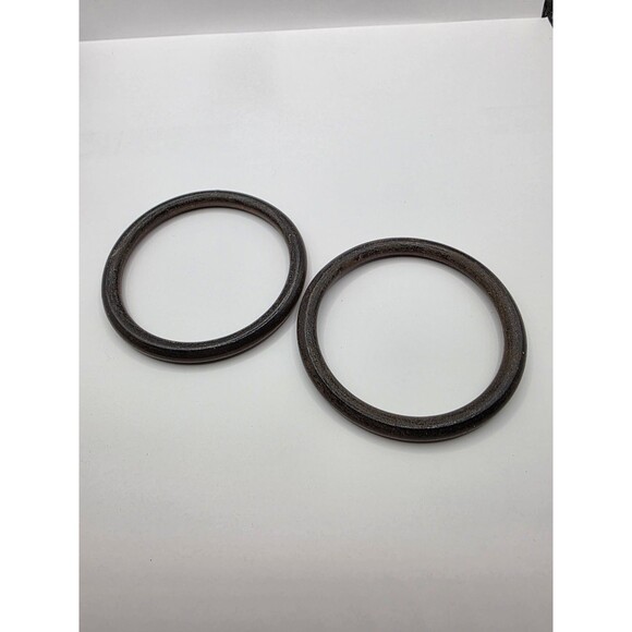 Two Brown Wood Bangle Bracelet - Picture 1 of 4